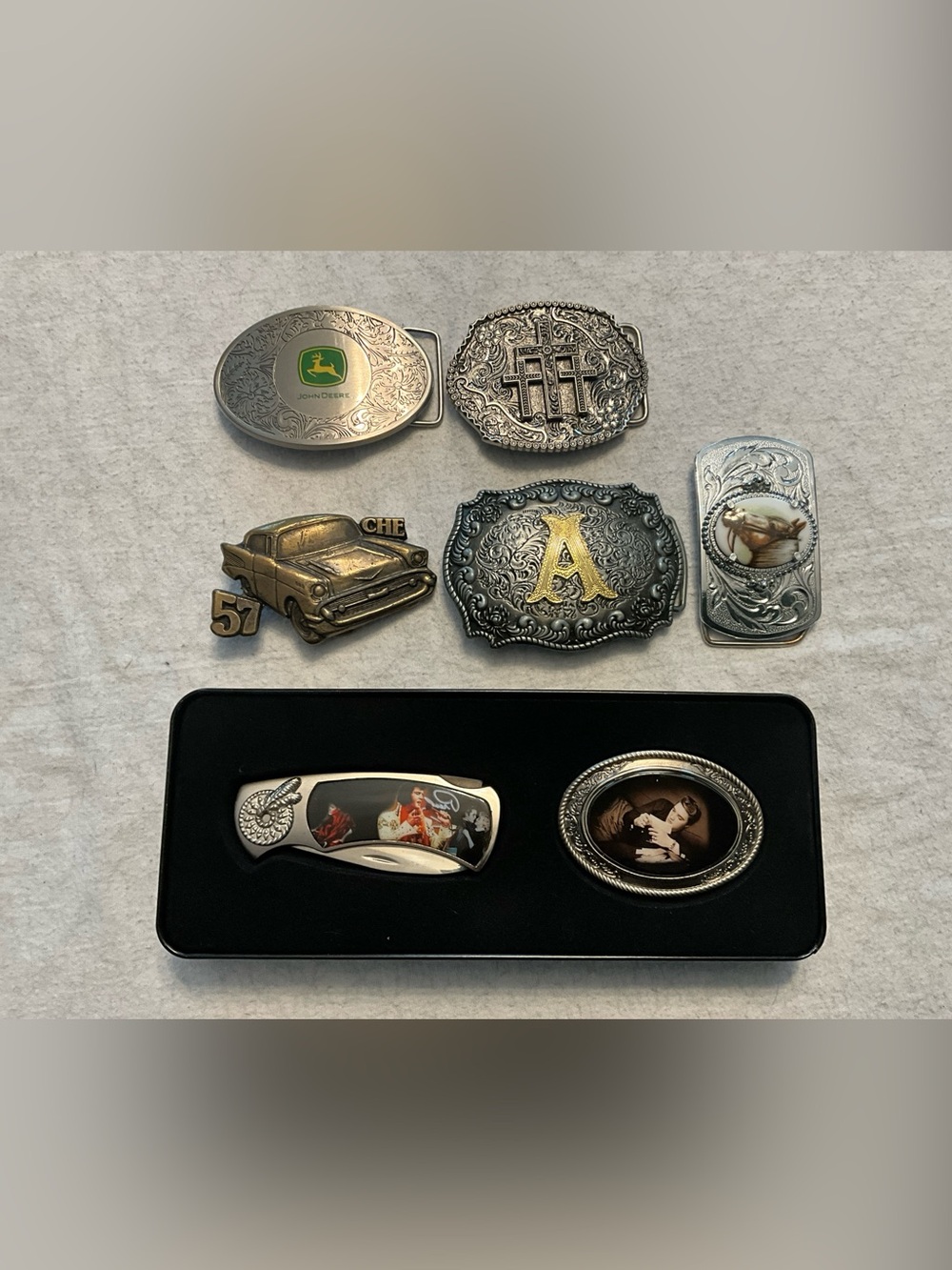 Buckle Men Assorted Decorative Buckles - Silver, Gold, Green, Black